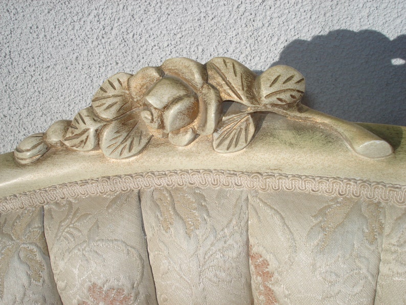 Antique Loveseat French Provincial Sette Sofa Couch Bench Boudoir Vintage Regency Entry Way Chippendale Sofa Shabby Chic Victorian Seating image 8