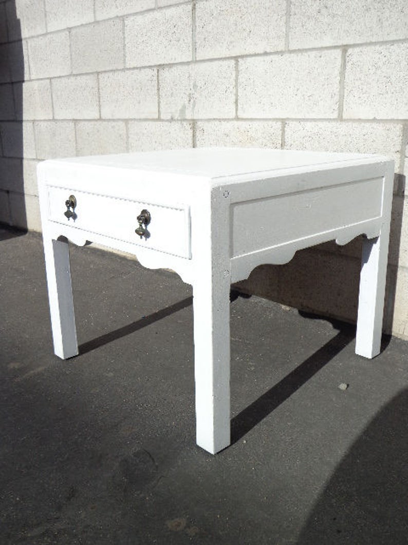 Coffee Table Cocktail Shabby Chic Country Cottage Coastal Cabinet Vintage Table Storage Wood Accent Drawer French CUSTOM PAINT Available afbeelding 4