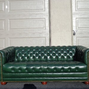 Tufted Leather Sofa Etsy
