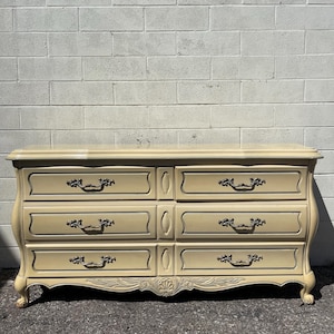 French Provincial Dresser Chest of Drawers Nursery Entry Table TV Console Furniture Bedroom Tv Stand Shabby Chic Buffet CUSTOM PAINT Avail