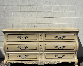 French Provincial Dresser Chest of Drawers Nursery Entry Table TV Console Furniture Bedroom Tv Stand Shabby Chic Buffet CUSTOM PAINT Avail
