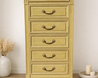Vintage French Regency Lingerie Chest / Tall Dresser CUSTOM PAINT Available