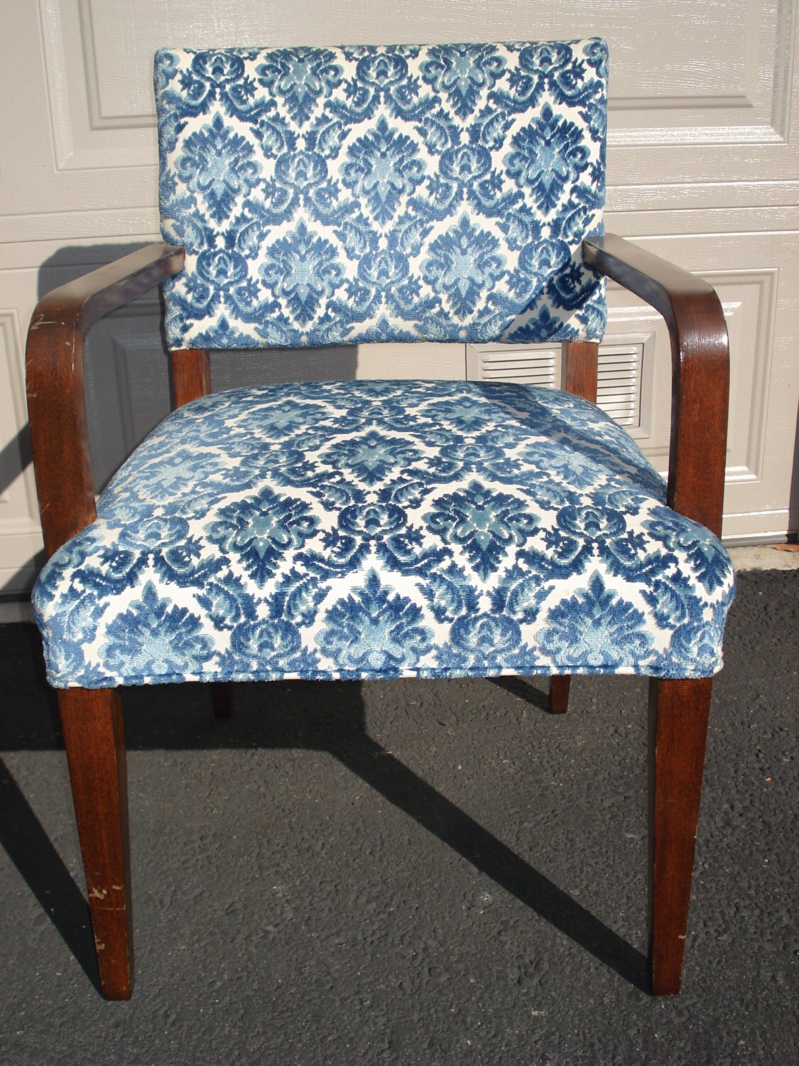 Set of 2 Vintage Armchairs Mid Century French Provincial Regency Shabby