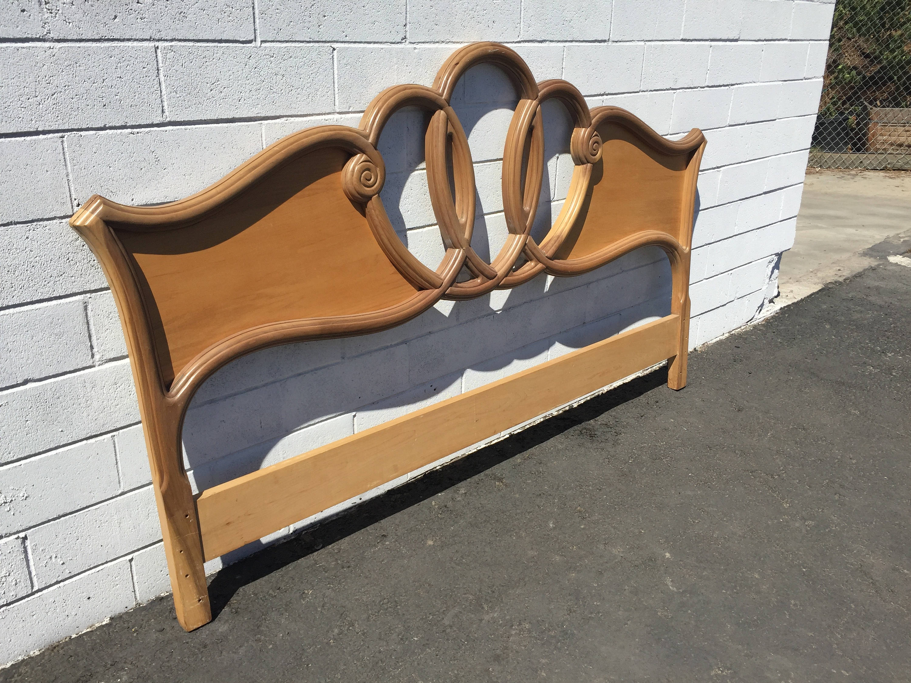 Headboard Bed French Provincial Rococo King Size Bedroom Baroque