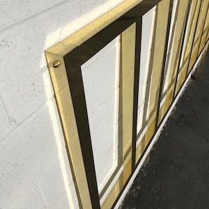 Vintage Polished Brass King Headboard | Hollywood Regency bild 11