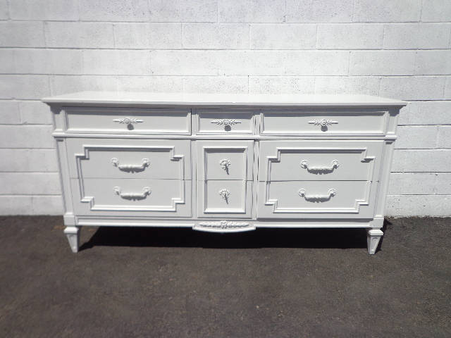 Dresser Chest Drawers Changing Table Media Console TV Stand Shabby Chic ...