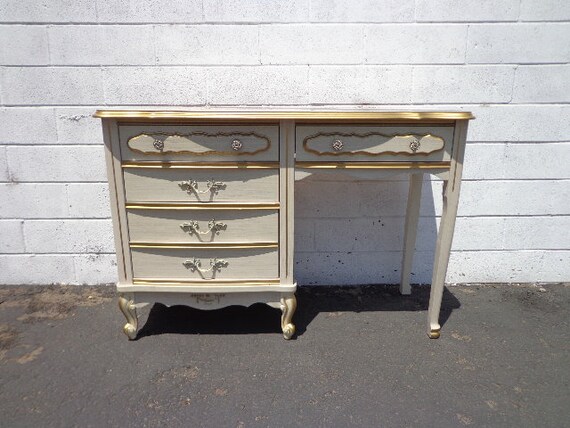 Desk Vanity Table French Provincial Antique Queen Anne Writing Etsy