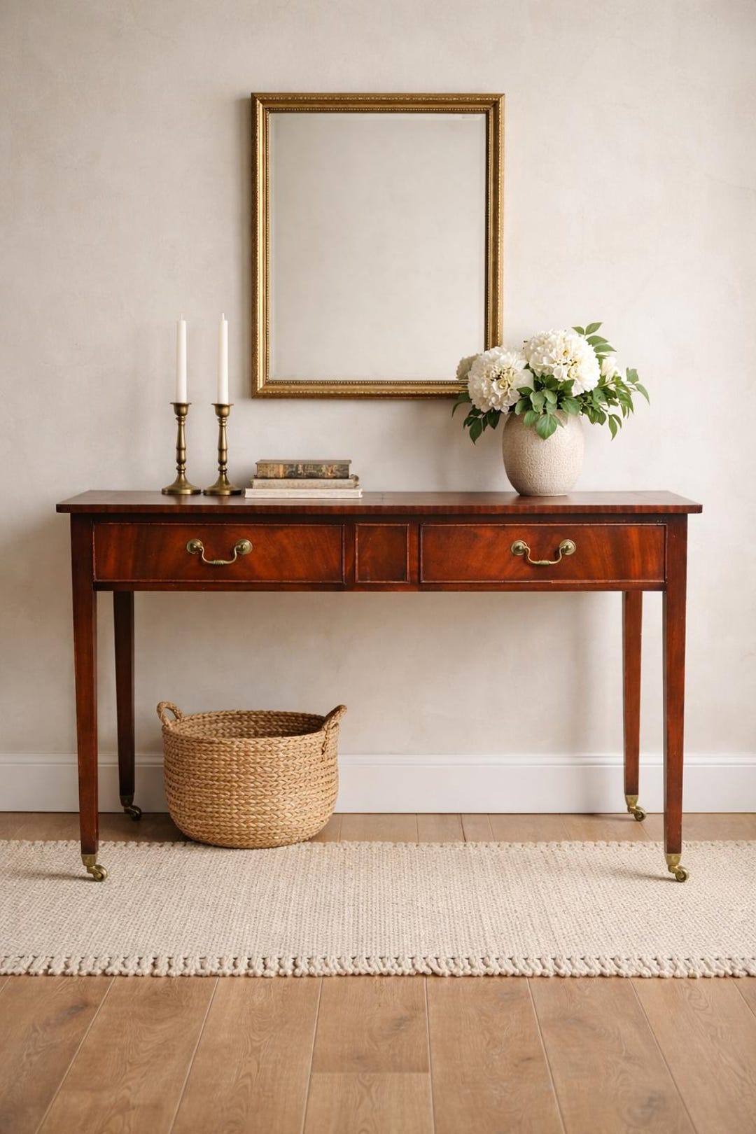 Server Table Federal Georgian Style Mahogany Console Table | Federal Flame Mahogany Server ...