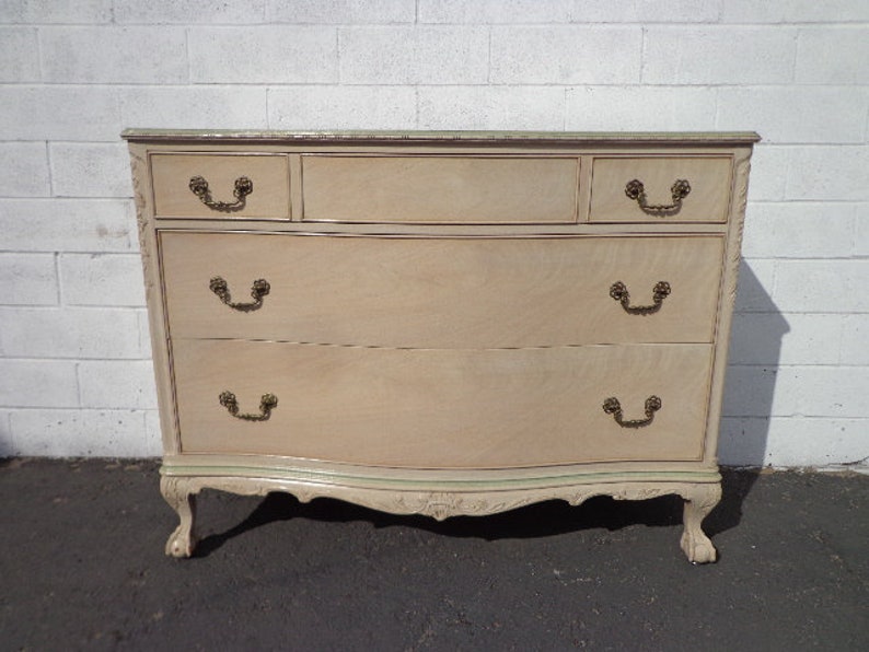 Dresser Antique Shabby Chic Finish Storage Chest Drawers Etsy