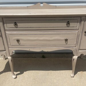 Antik Anrichte Shabby Chic Buffet Aufsatzschank Weiss Küchenschrank
