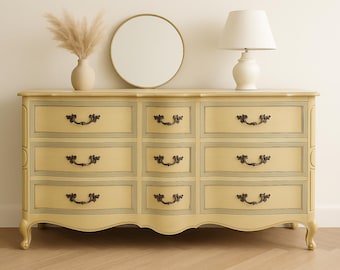 Vintage Drexel French Provincial Dresser: 9-Drawer Chest CUSTOM PAINT / REFINISHING Available