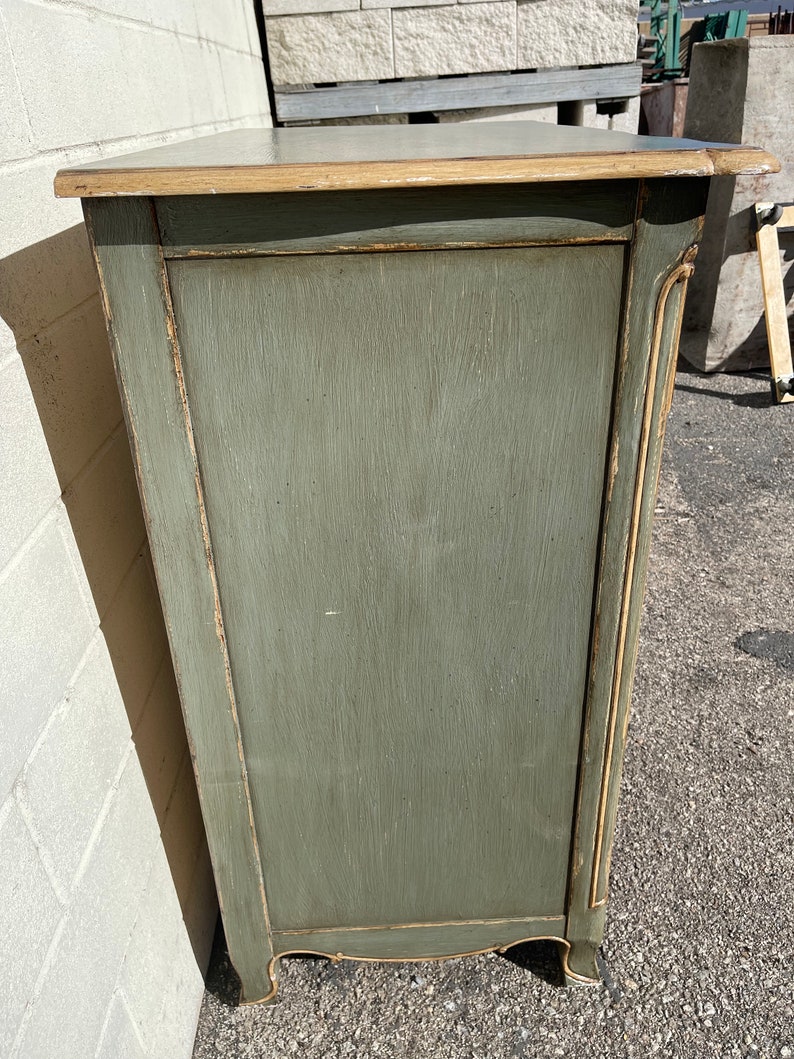 Vintage Wood Dresser Tall Chest of Drawers Bedroom Storage Country French Shabby Chic Antique Painted Dresser CUSTOM PAINT AVAIL image 6