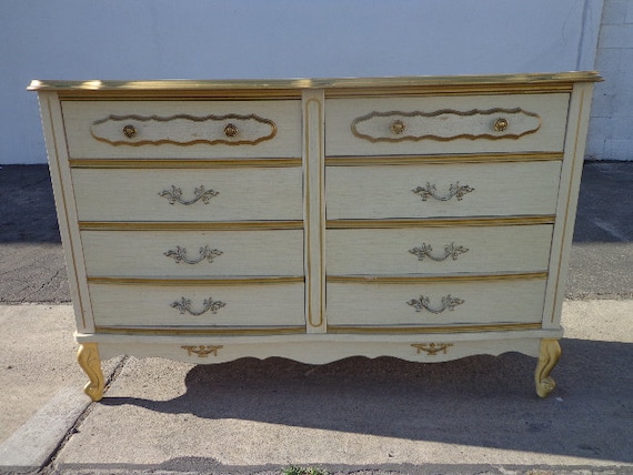 French Provincial Sears Bonnet Dresser Chest Of Drawers Shabby Chic Mid Century Buffet Media Console Bedroom Set Storage Custom Paint Avail