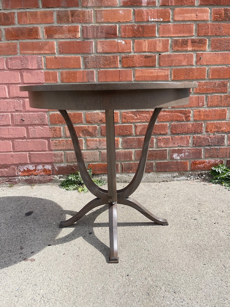 Custom Contemporary Side Table Solid Wood Pedestal Base Accent Etsy