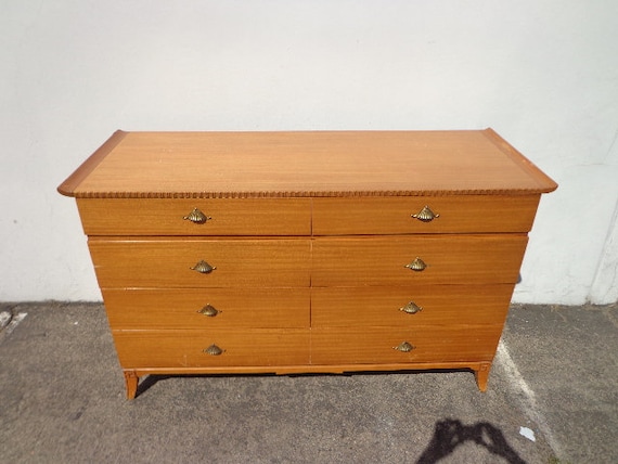 Antique Dresser by Rway Art Deco Tall Chest of Drawers Wood
