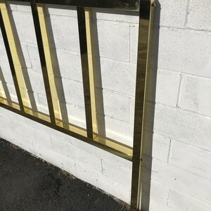 Vintage Polished Brass King Headboard | Hollywood Regency bild 8
