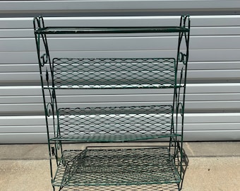 Antique Rack Planter Primitive Rustic Kitchen Storage Vintage Shelving Unit Salvage Farmhouse Cottage Country French Entry Way Display Case