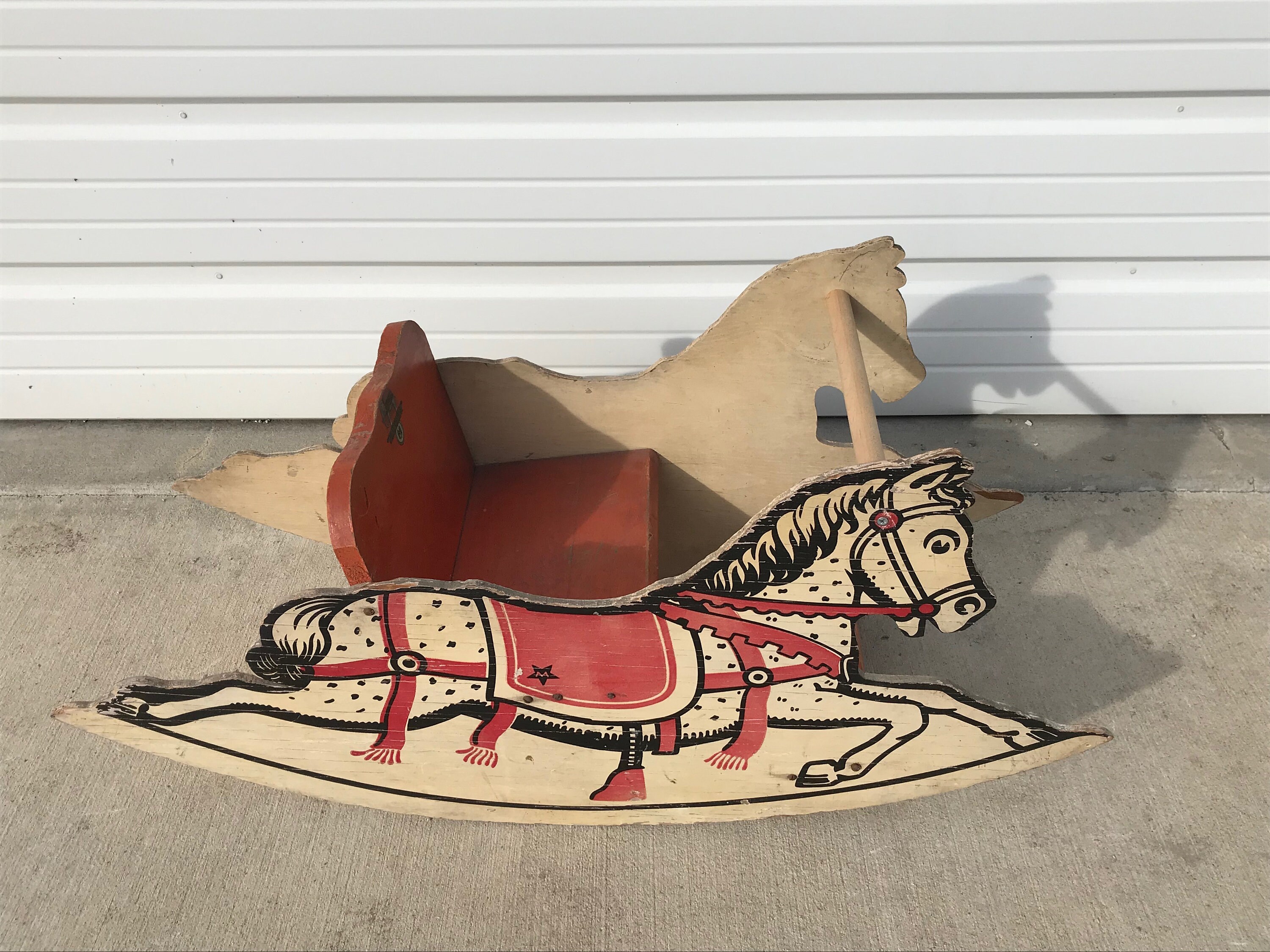 Antique Rocking Horse Chair Mengel Playthings Vintage Toy Children Kids