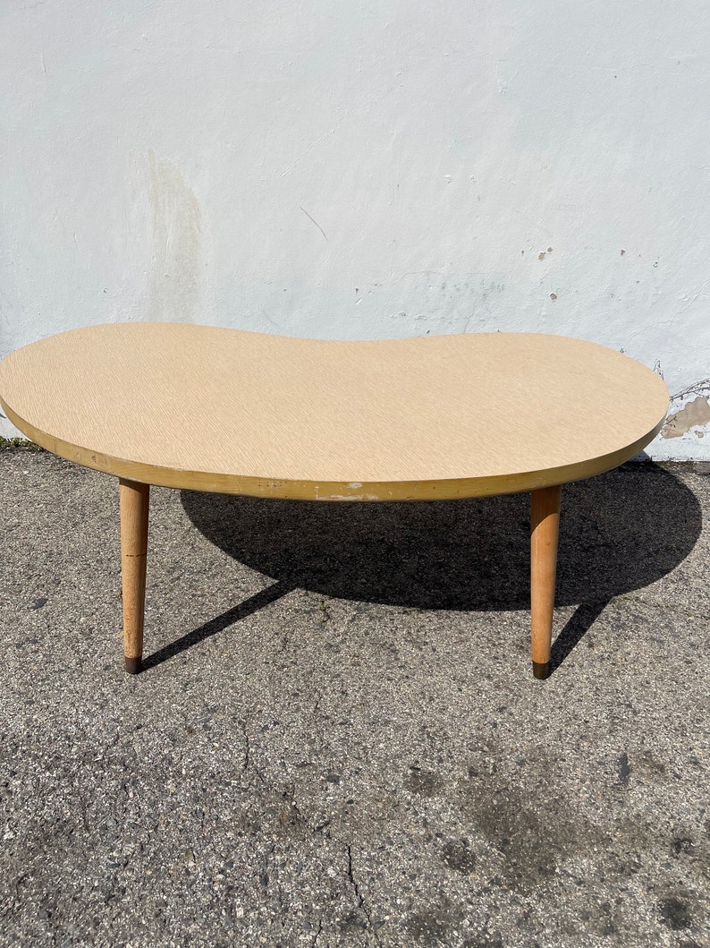 Mid Century Modern Kidney Shaped Coffee Table Retro Traditional Vintage Accent Cocktail Hollywood Regency Minimalist CUSTOM PAINT AVAIL image 10