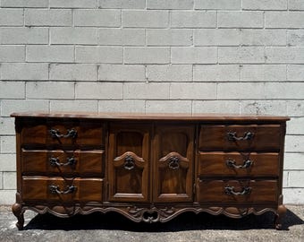 Vintage French Provincial Dresser Chest of Drawers Nursery Entry Table TV Console Furniture Bedroom Storage Wood Buffet CUSTOM PAINT Avail