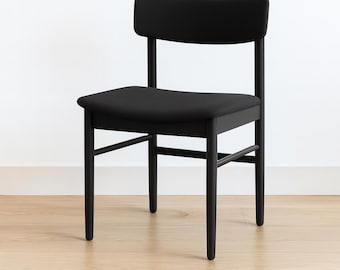 Chair Desk Seating Stool Mid Century Modern Student Black Wood Lounge Vintage Furniture Kids Children Teen Room Accent Contemporary Style