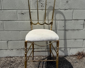 Antique Italian Chiavari Chair Tre Archi Mid Century Fratelli Levagi Italy 1950s Vienna Straw Tiffany Regency Accent Vanity Seating