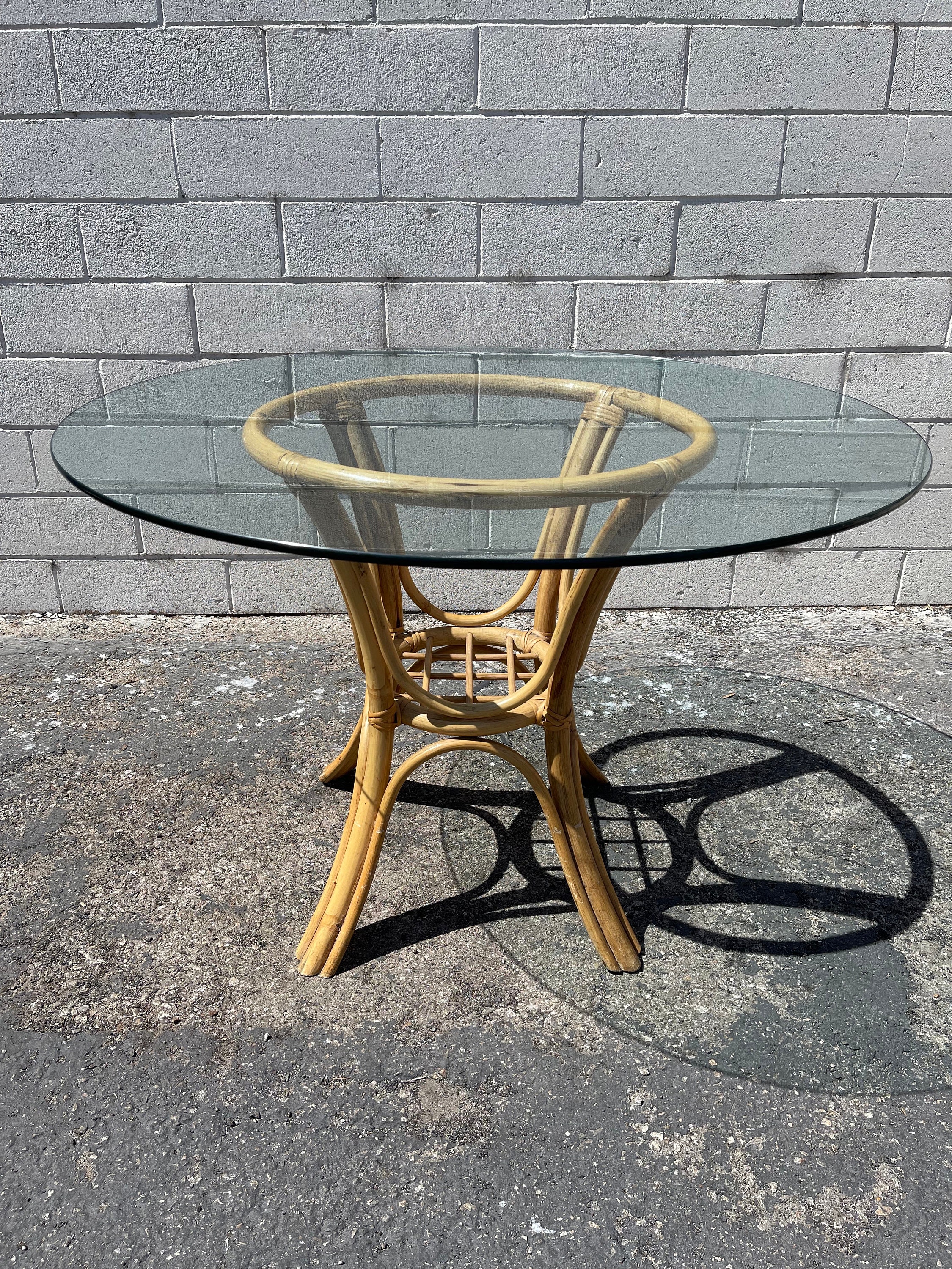 6pc Ensemble de salle à manger Rotin Faux Bamboo Chaises 6pc Ensemble de salle à manger Rotin Faux Bamboo Chaises