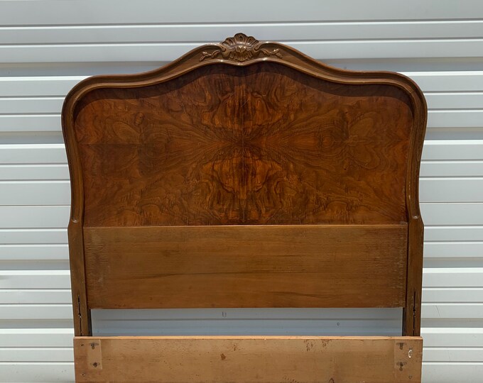 Antique Wood Twin Headboard Bed French Provincial Bed Bedroom Country