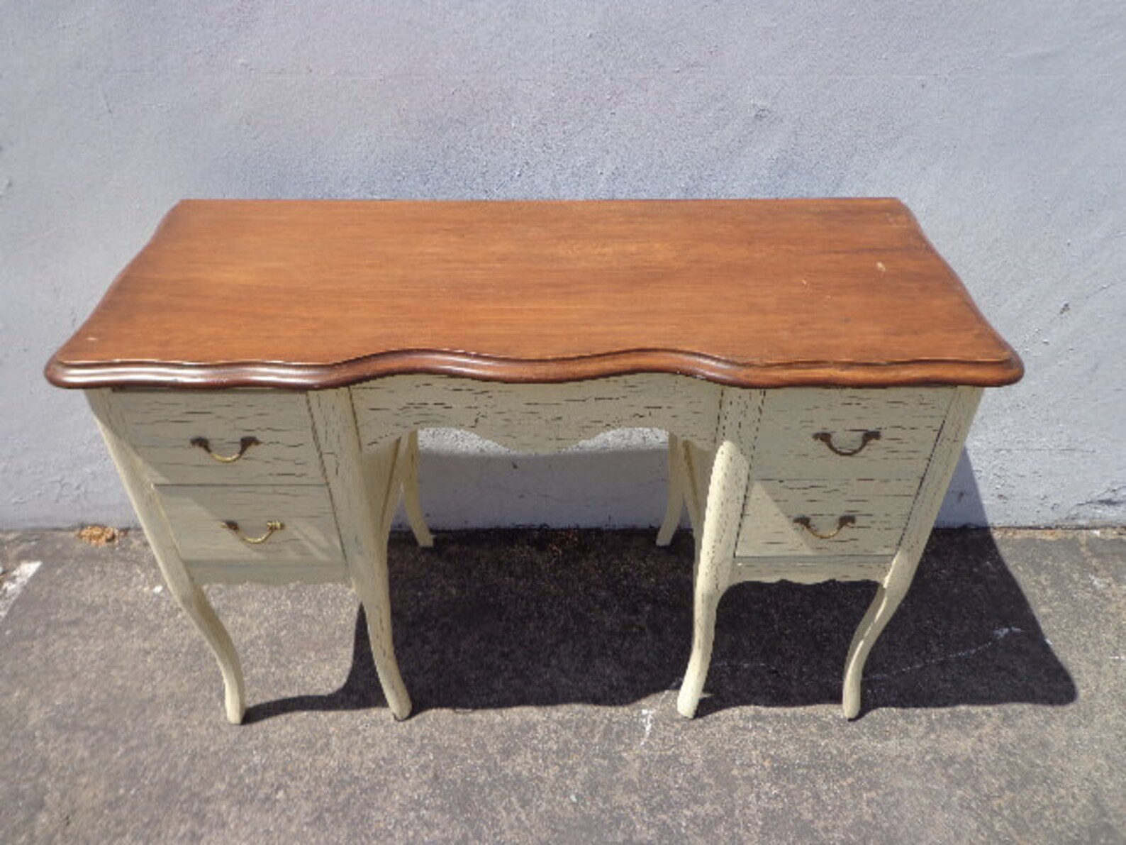 Antique Desk Table Vintage Regency French Provincial Writing Etsy