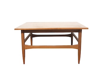 Mid Century Modern Wood Coffee Table Square Traditional Vintage Antique Accent Cocktail Wood Hollywood Regency Minimalist CUSTOM PAINT AVAIL