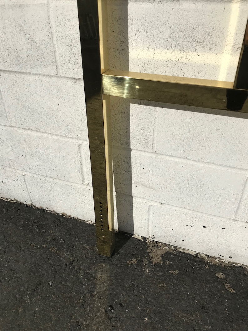Vintage Polished Brass King Headboard | Hollywood Regency bild 6