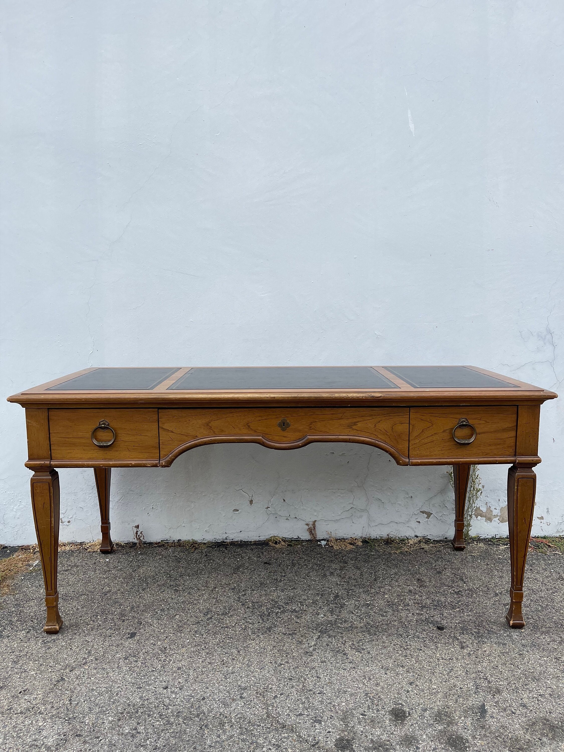 French writing desk. Formal reproduction furniture.