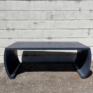 Vintage Solid Wood Coffee Table Arched Waterfall Ming Style Living Room Furniture Bohemian Boho Chic Chinoiserie Vintage CUSTOM PAINT AVAIL