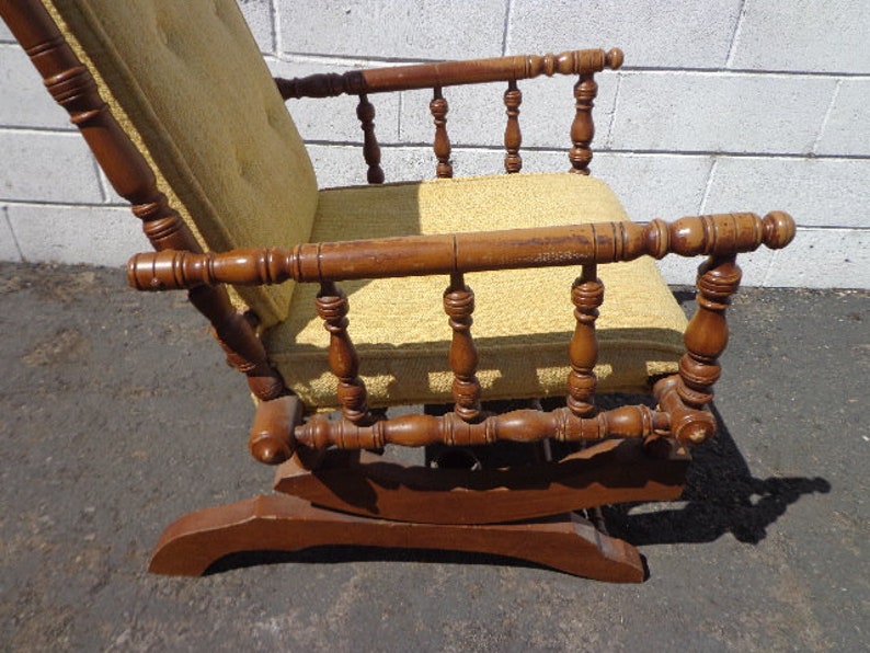 Antique Rocking Chair Rocker Armchair Spindle Traditional Etsy