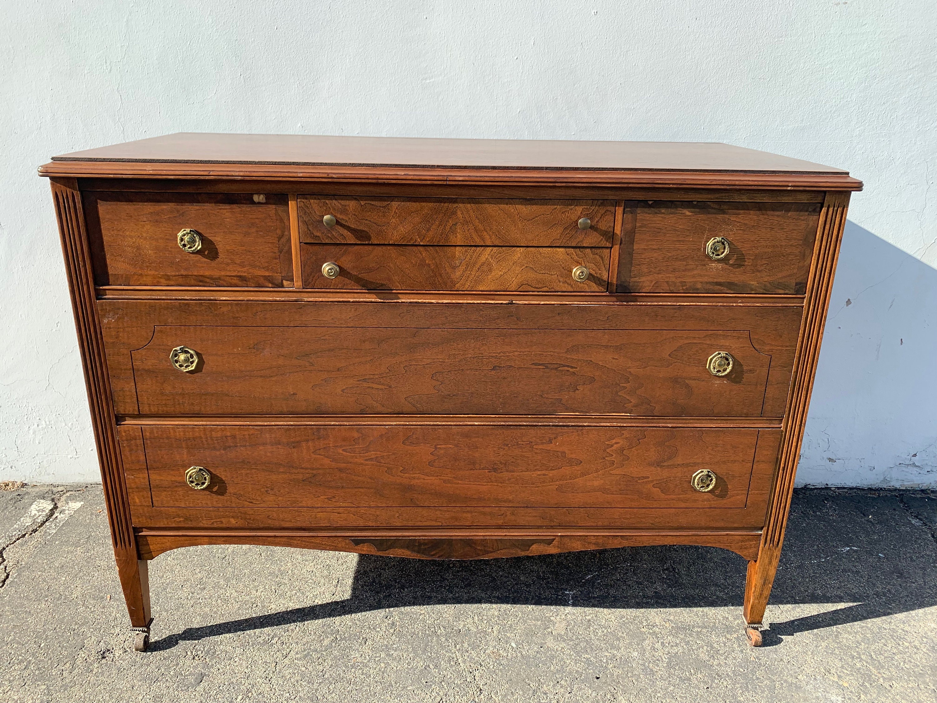 vintage wood dresser