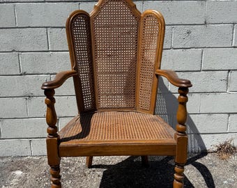 Antique Cane Armchair Country French Lounge Chair Seating Victorian Club Regency Shabby Chic Seating Cottage France Provincial