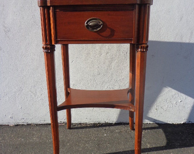 Antique Mahogany Finish Nightstand Bedside Table Storage Chest Etsy