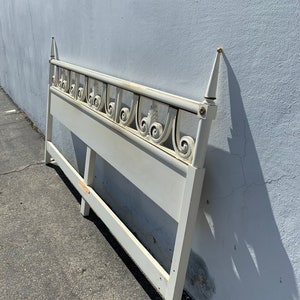 Antique Headboard Regency Empire French Provincial Hollywood Glam Bed King Size Neoclassical Coastal Chic Glamour Boho CUSTOM PAINT Avail image 3