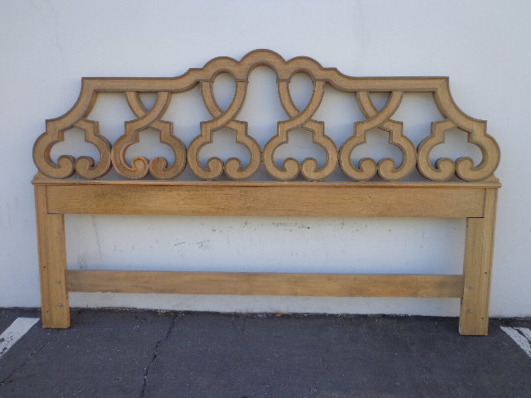 Antique Wood Headboard Carved Wood Ornate Style Elegant Boho Etsy