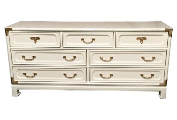 Dresser Faux Bamboo Campaign Chest Broyhill Bedroom Media Etsy