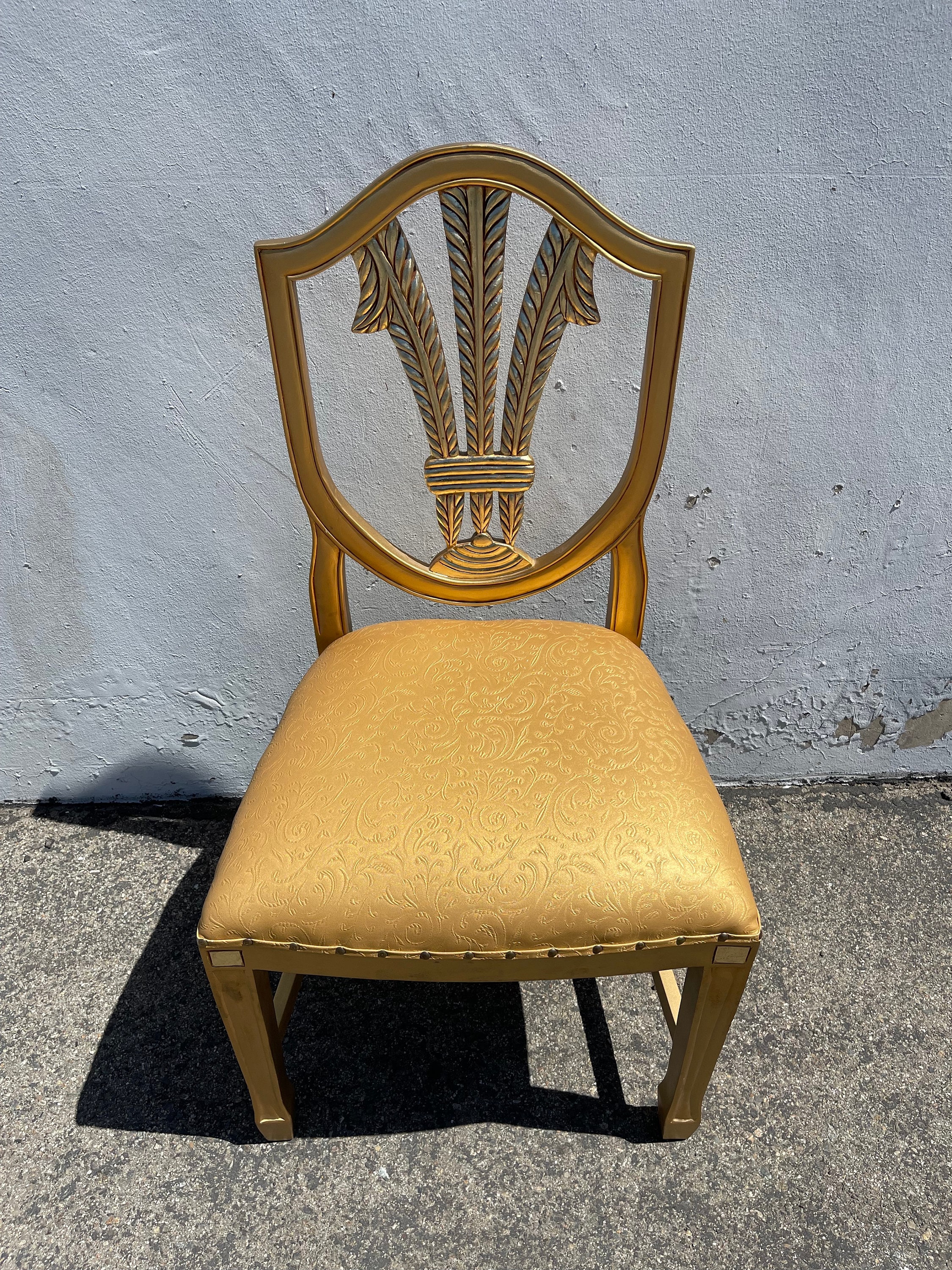 Vintage Vanity Chair Seating Italian French Provincial Gold