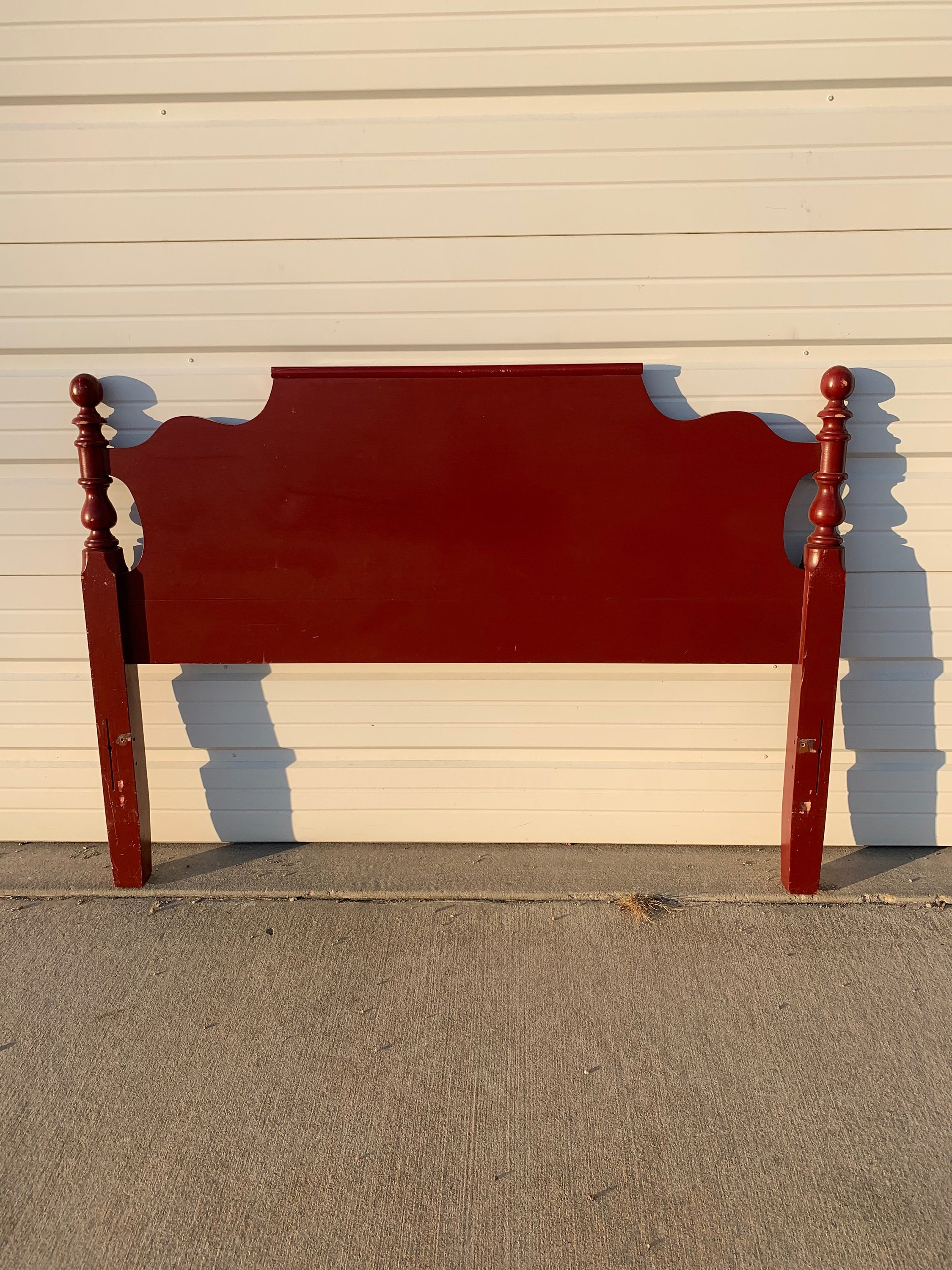 Antique Full Headboard Wood Bed Traditional Vintage Bedroom Furniture