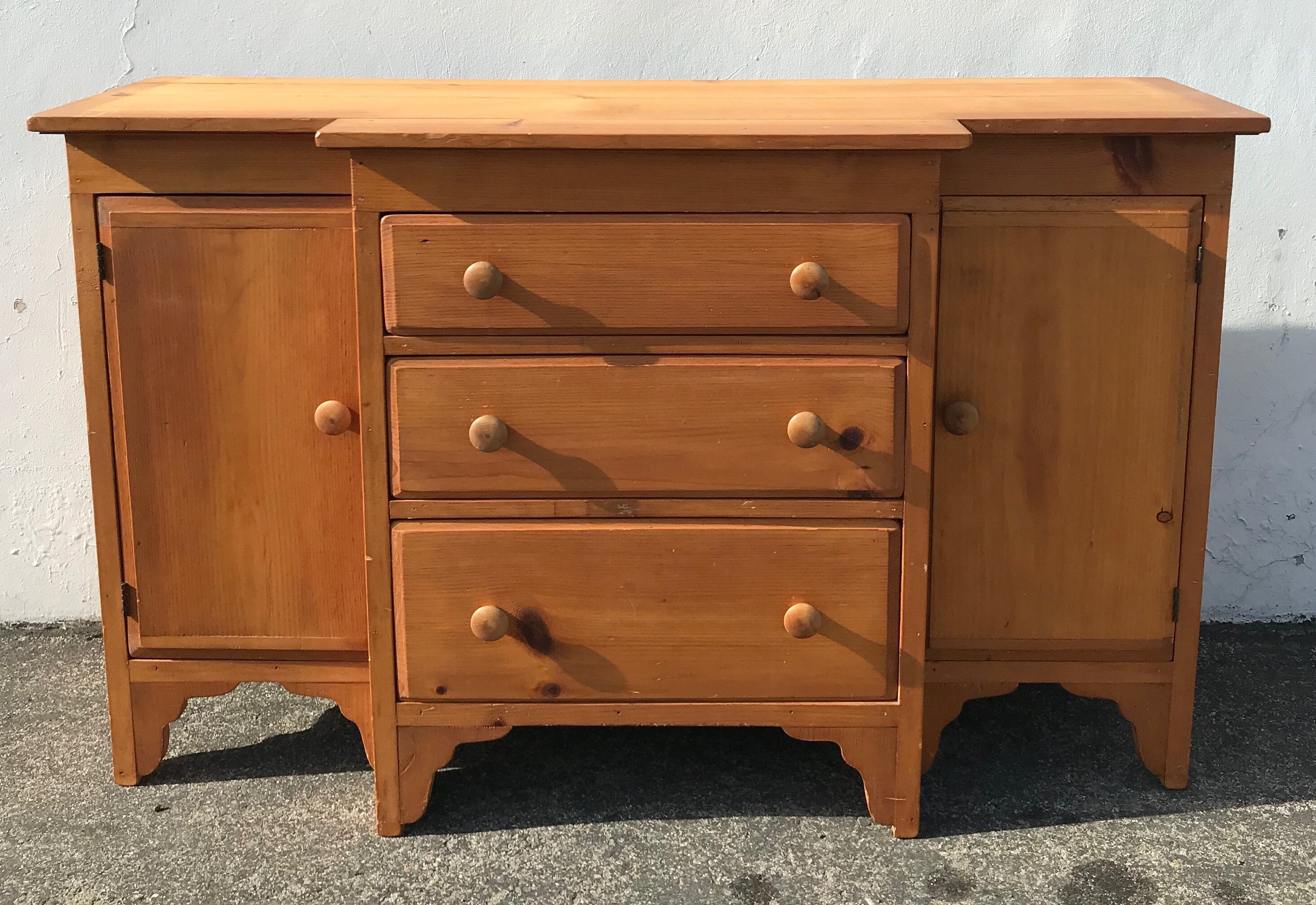 Traditional Buffet Sideboard Server Hutch Tv Console Table Antique Shabby Chic Rustic