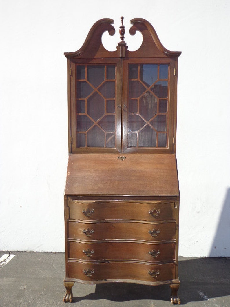 CUSTOM PAINT AVAILChippendale Secretary Hutch desk antique Etsy