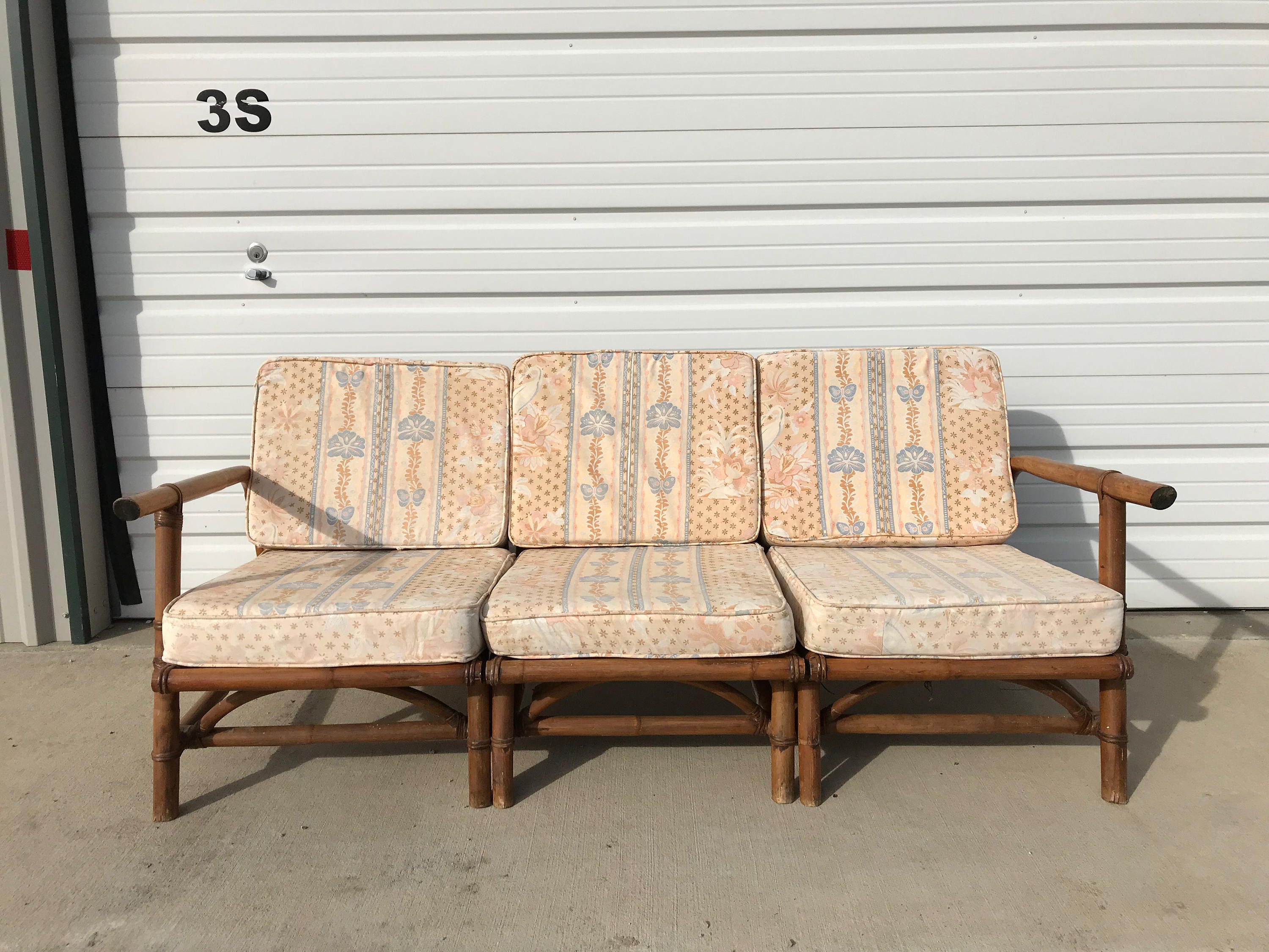 Vintage bamboo couch new arrivals