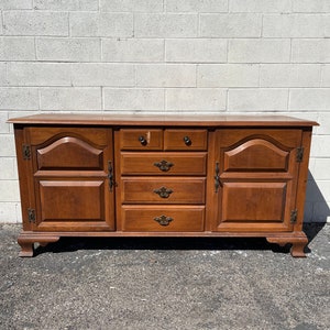 Antique Wood Cabinet Sideboard Buffet Wood Console Sprague Carleton Table Storage Traditional Mission Arts Crafts Media CUSTOM PAINT AVAIL