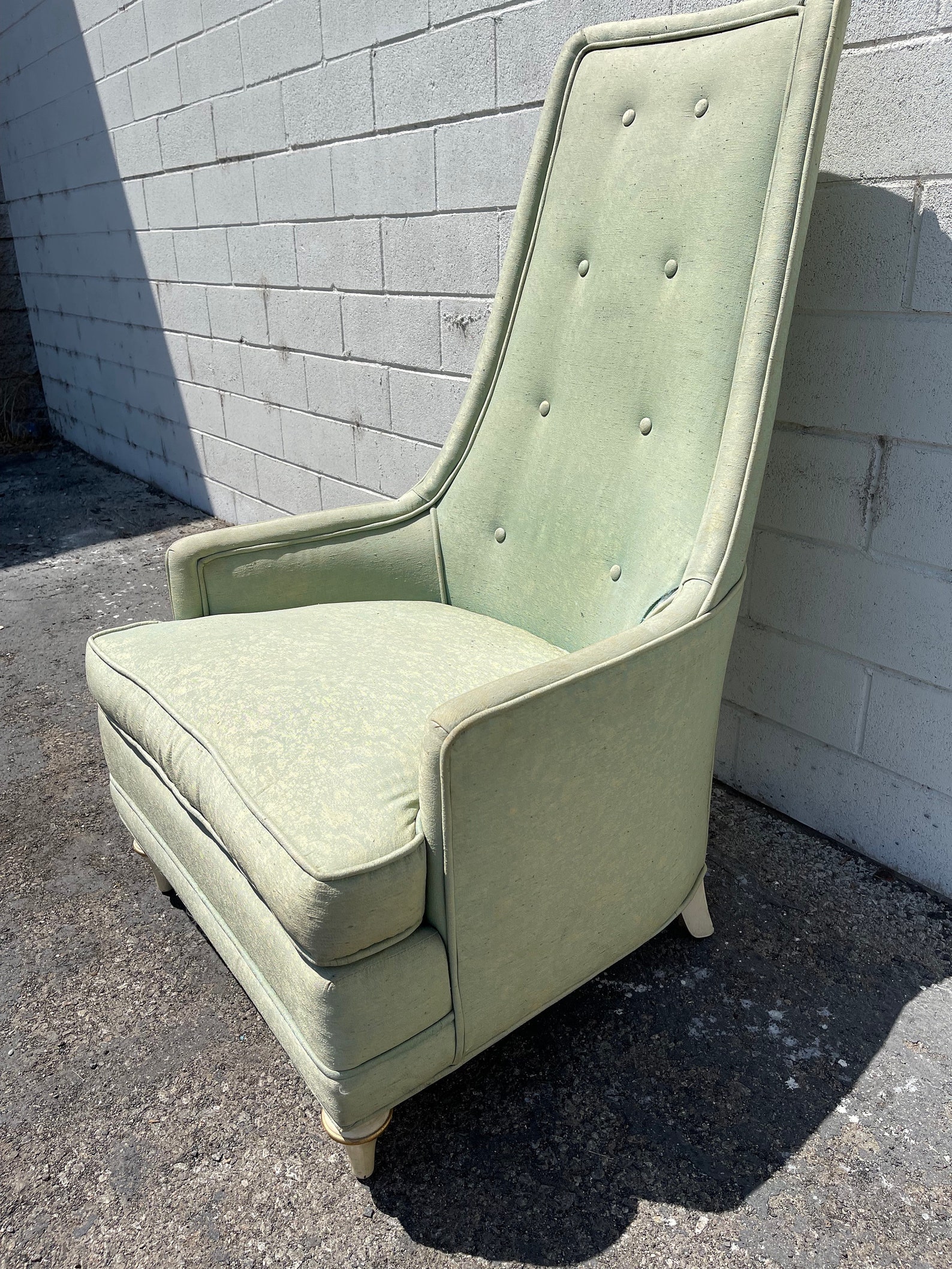 Vintage High Back Chair Mid Century Modern Lounge Armchair MCM Etsy