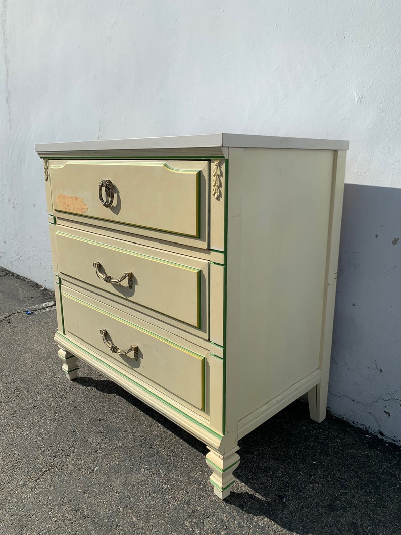 Vintage Nightstand Bachelor Chest French Provincial Dresser Bedside Table Oversized Furniture Bedroom Chest Storage Wood CUSTOM PAINT AVAIL image 3