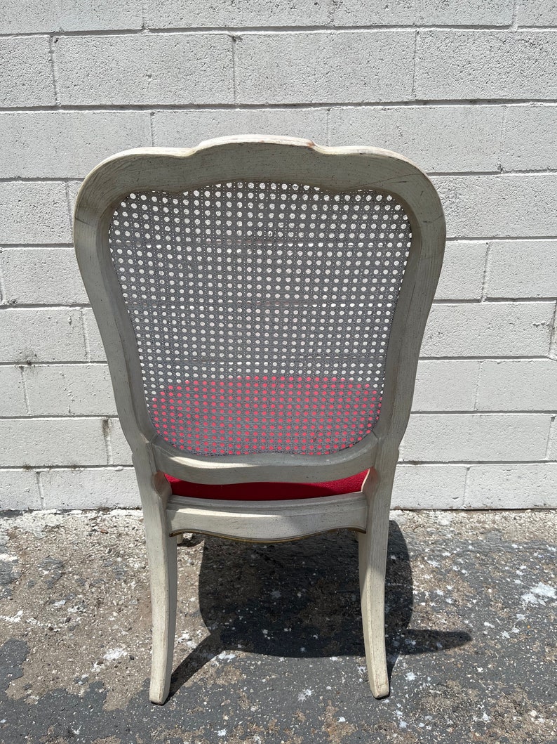 Antique Vanity Chair French Provincial Boudoir Seating Bedroom Pink Glam Shabby Chic Victorian