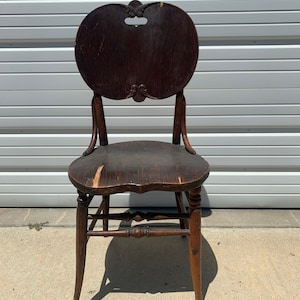 Antique Chair Victorian Early American Vintage Country French Rustic Wood Shabby Chic Seating Accent Cottage France Victorian Provincial